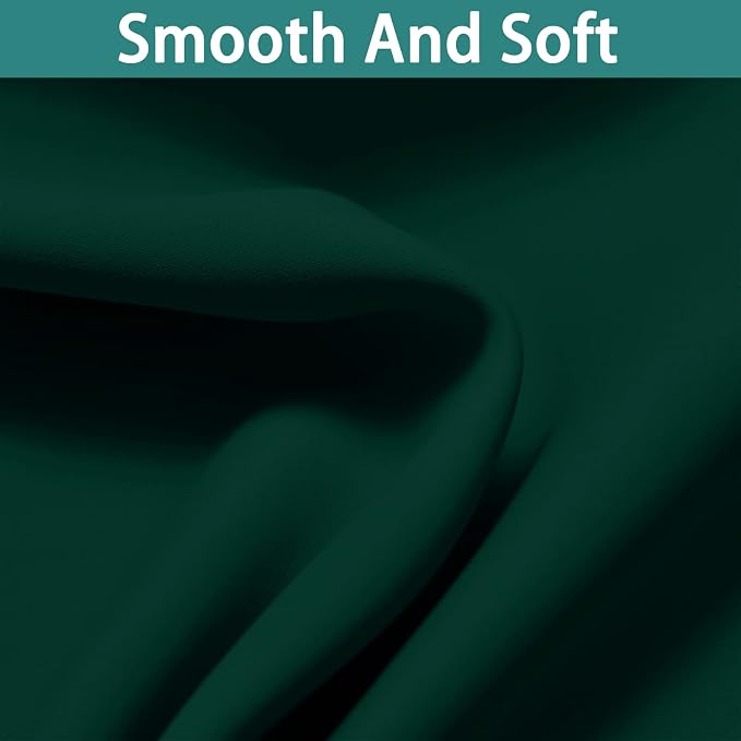 Yakamok Dark Green Blackout Patio Door Curtain Panels W100 x L84, 1 Panel | - Image 7