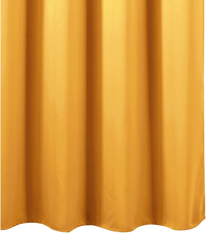 Yellow Blackout Curtains 34 x 63 Inch Length/Set of 2 Curtain Panels/Thermal - Image 8