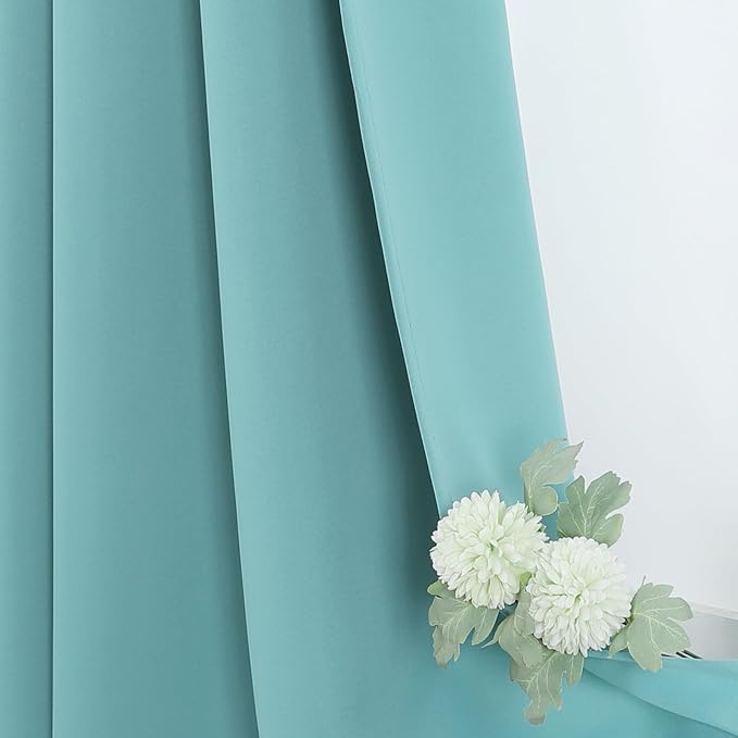 ChrisDowa Blackout Curtains for Bedroom and Living Room 48 Inches Long | 2 - Image 6