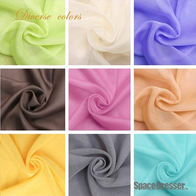 SpaceDresser Basic Rod Pocket Sheer Voile Window Curtain Panels Ancient Grey 1 - Image 9
