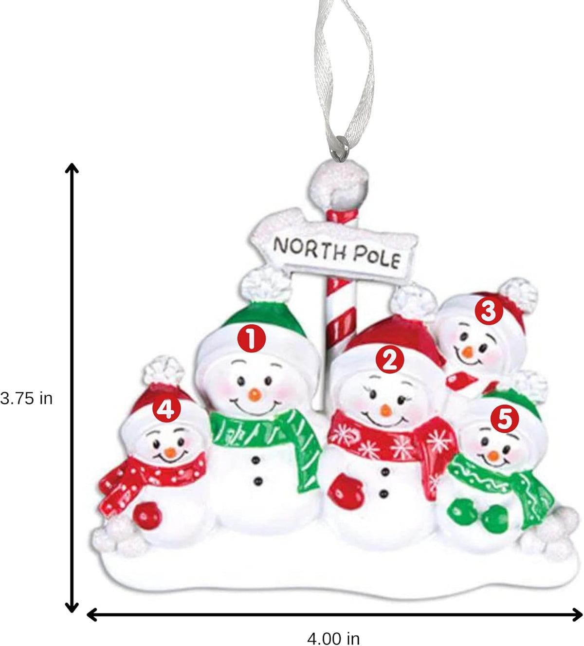 2025 Family Christmas Ornament โ Personalized Ornament for Families โ Custom Snowman Family Ornament โ Holiday Tree Decoration Keepsake Gift (Snowman Family of 5)