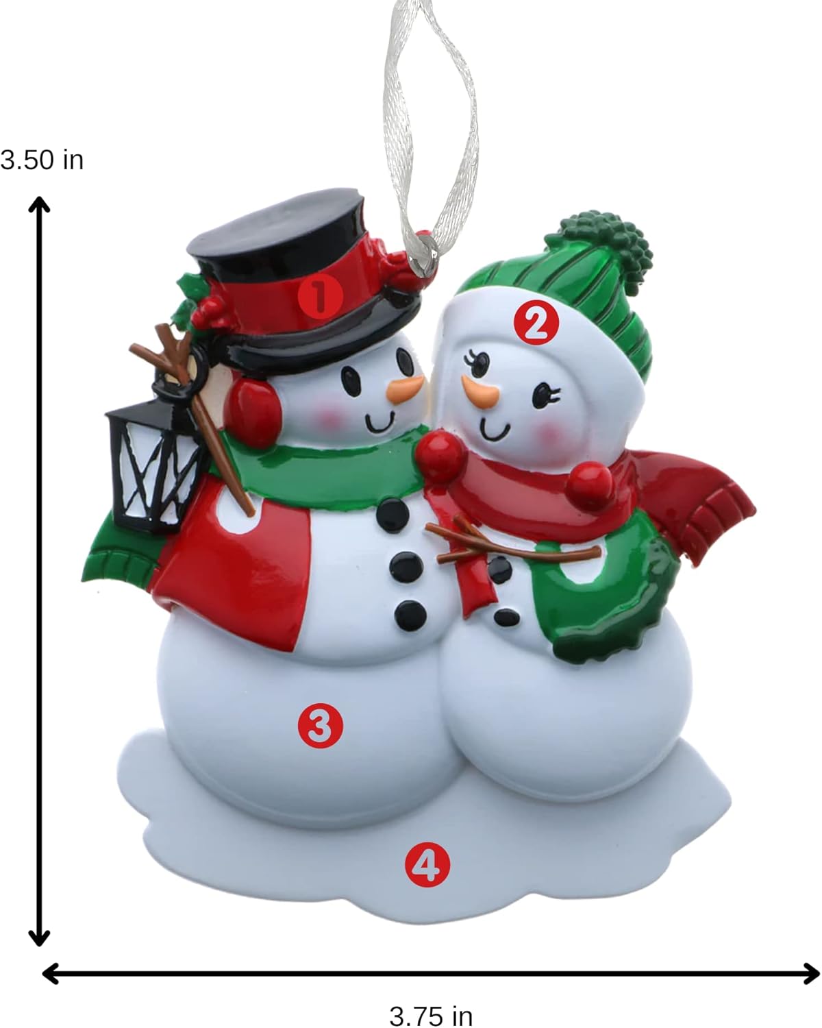 2025 Family Christmas Ornament โ Personalized Ornament for Families โ Custom Snowman Family Ornament โ Holiday Tree Decoration Keepsake Gift (Family of 2)