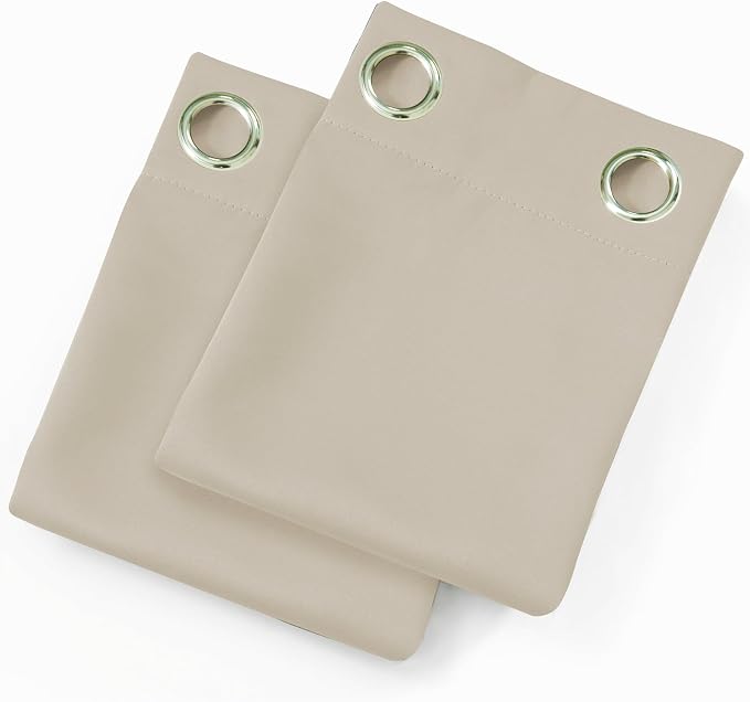 Blackout Curtains 52 x 120 Inch Long Light Beige Curtains Set of 2 Panels Room - Image 9