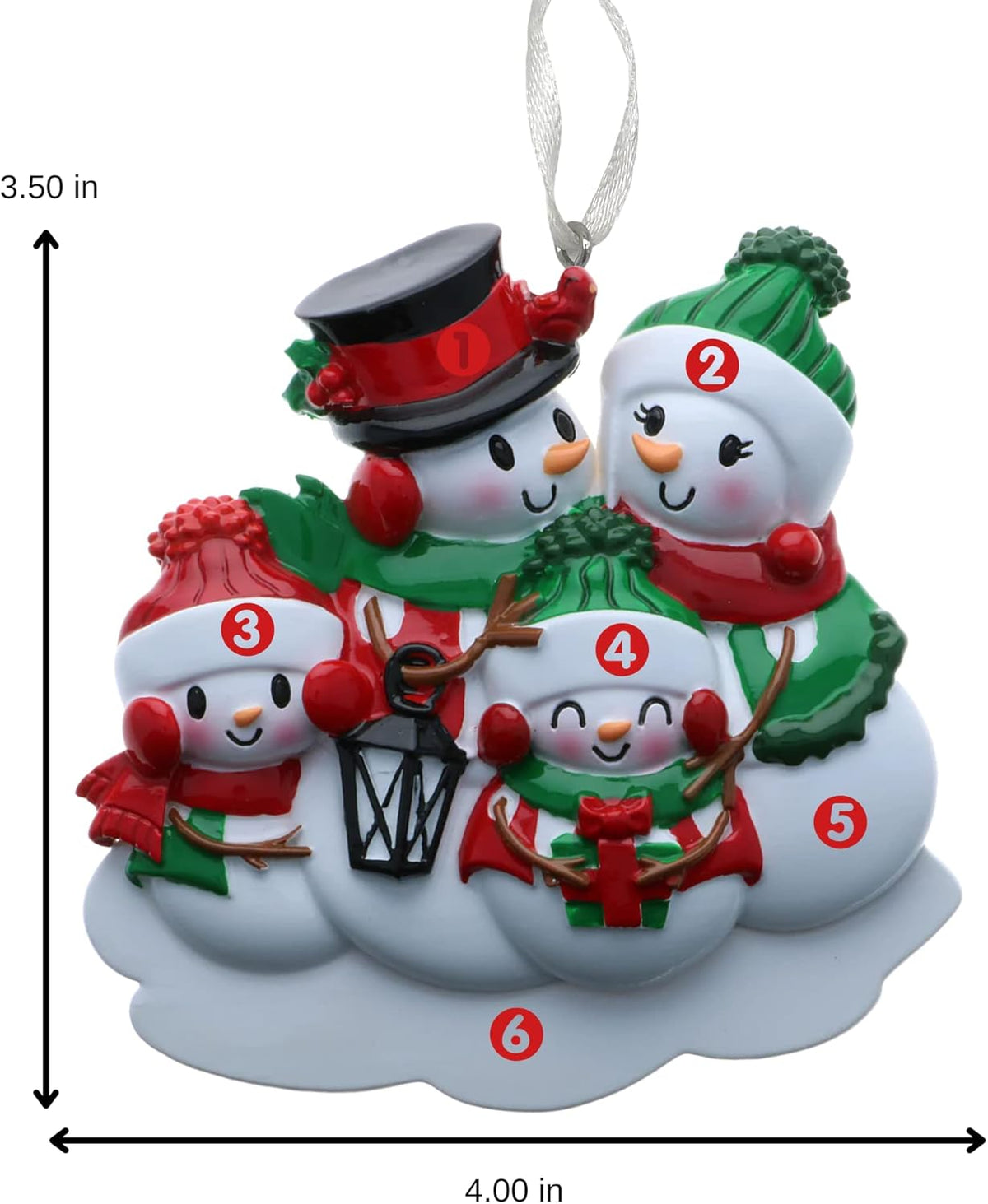 2025 Family Christmas Ornament โ Personalized Ornament for Families โ Custom Snowman Family Ornament โ Holiday Tree Decoration Keepsake Gift (Family of 4)
