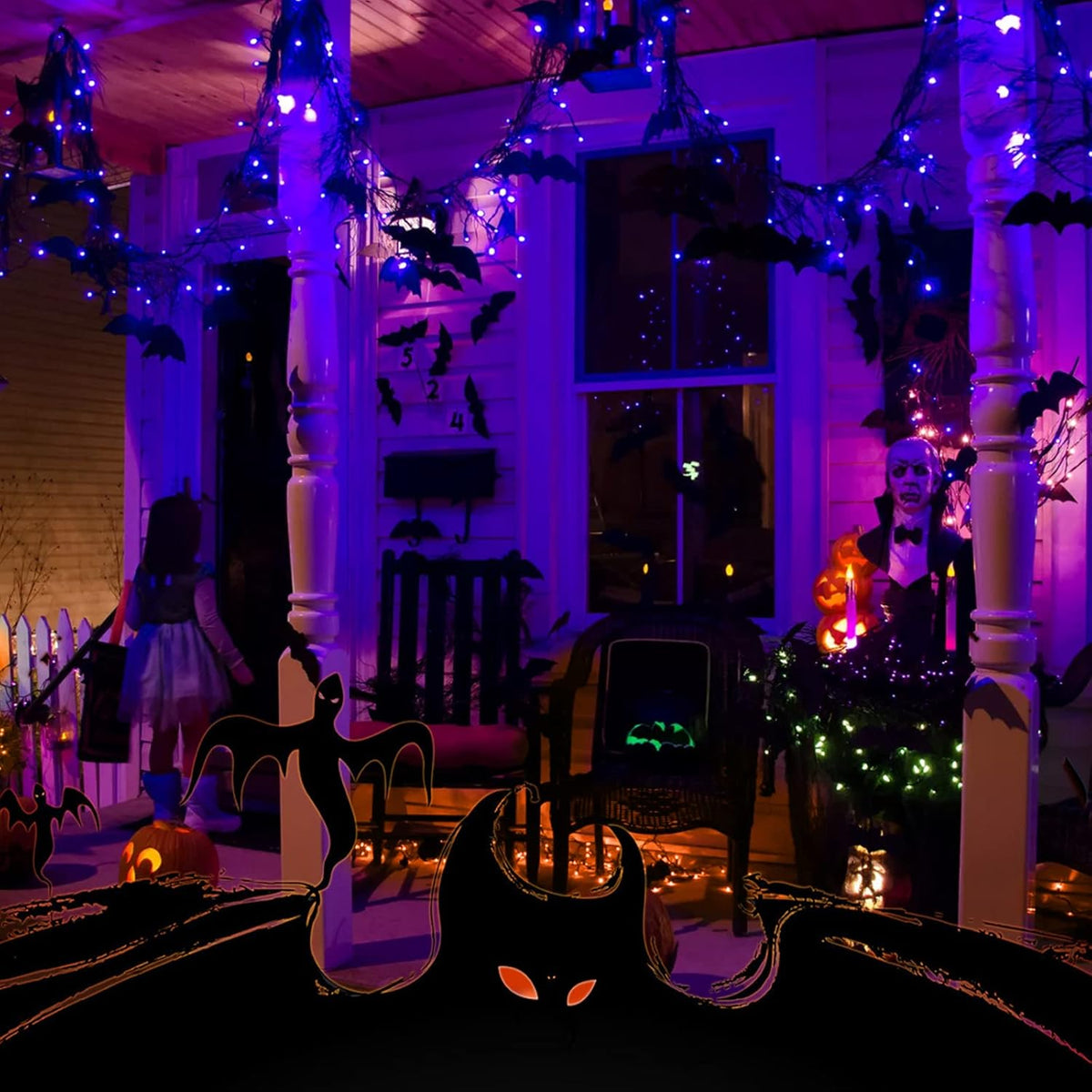 Minetom Halloween String Lights Outdoor 100 Count 25 Feet Incandescent Bulb Mini Lights for Christmas Indoor Garland Party Festival Decoration, Purple