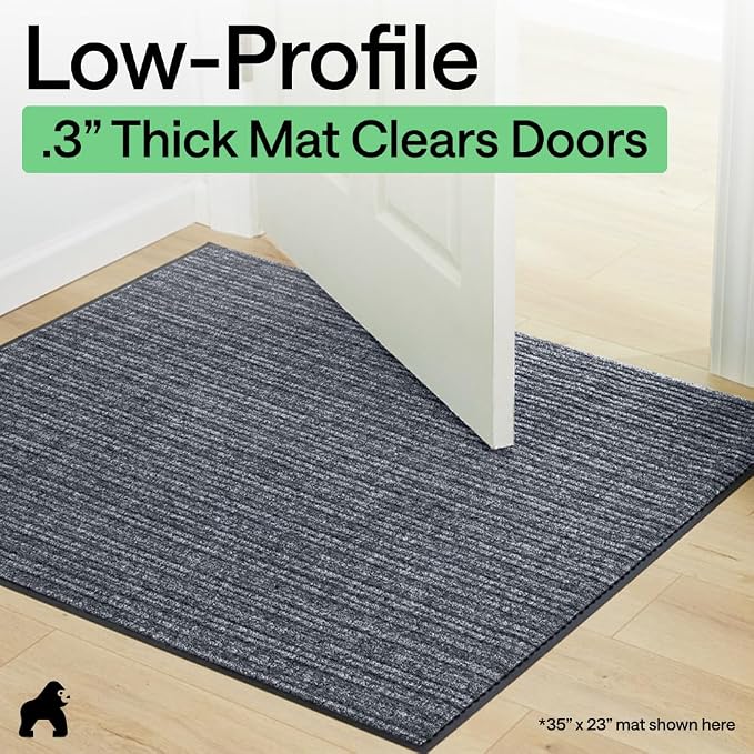 GORILLA GRIP Waterproof Traffic Guard Door Mat, 35x23 2 Pack, Indoor Outdoor - Image 9