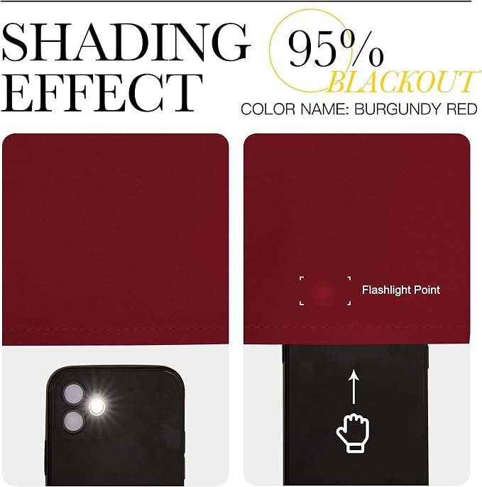 NICETOWN Blackout Burgundy Red Curtains 102 inches Long 2 Panels, Grommet - Image 7