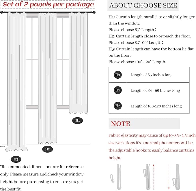 Natural Linen 100 Inch Light Grey Patio Curtains - Image 8