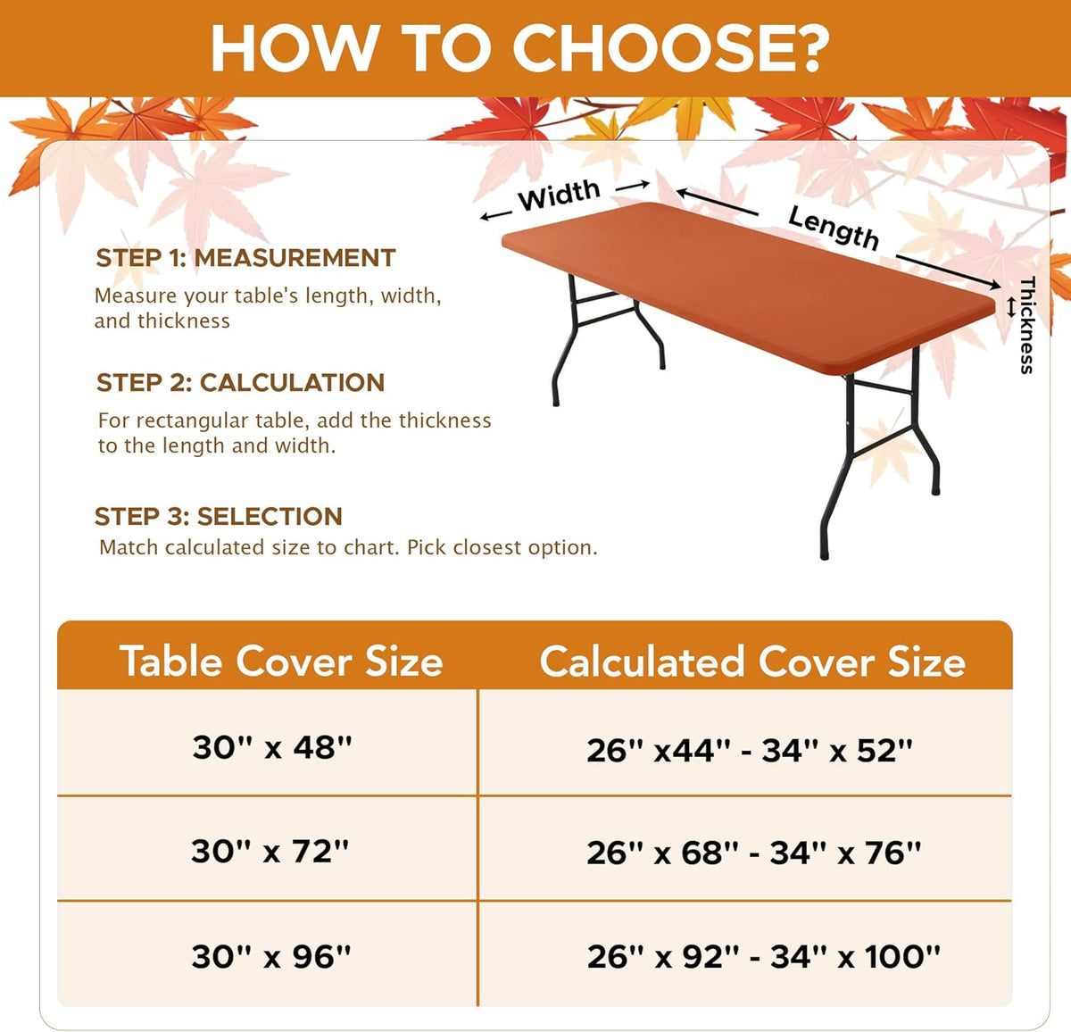 Fitted Tablecloth for 6 Foot Rectangle Tables-6 Pack Rust Elastic Outdoor Picnic Table Cover-Spandex Stretch Folding Table Cloths 6 ft for Camping Dining Room Patio Kitchen Banquet Party