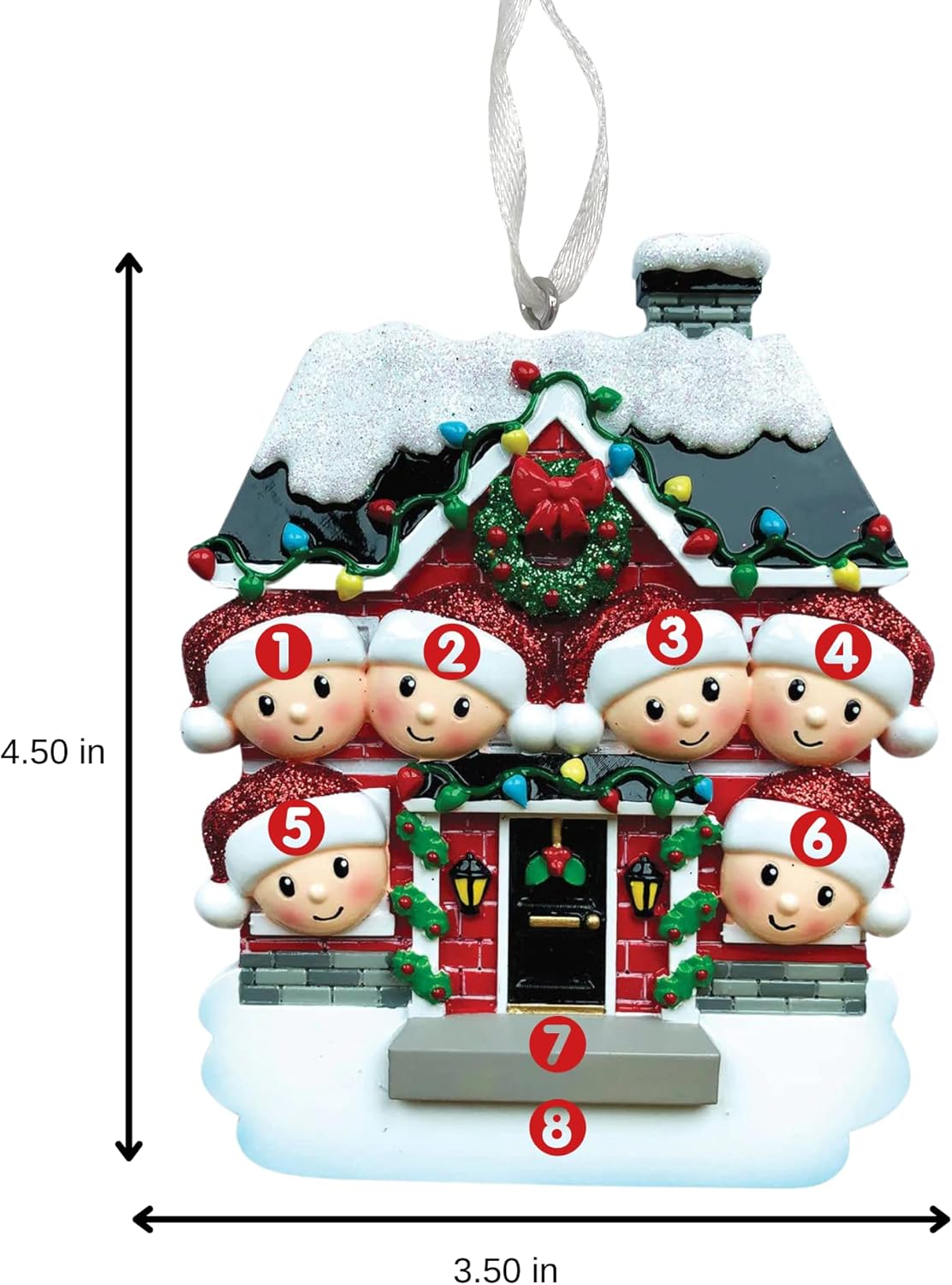 2025 Family Christmas Ornament โ Personalized Ornament for Families โ Custom Family Ornament โ Holiday Tree Decoration Keepsake Gift (Family of 6)