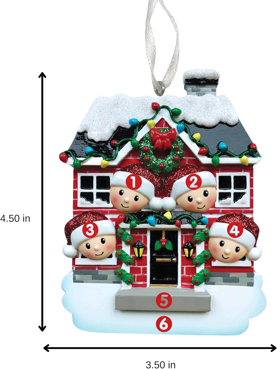 2025 Family Christmas Ornament โ Personalized Ornament for Families โ Custom Family Ornament โ Holiday Tree Decoration Keepsake Gift (Family of 4)