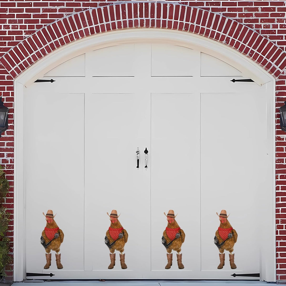 Cool Cowboy Chicken Wall Stickers Peel and Stick, Chicken Lover Gifts Window Stickers Removable, Funny Farm Chicken Wall Decals Decor, Weird Gifts for Friends