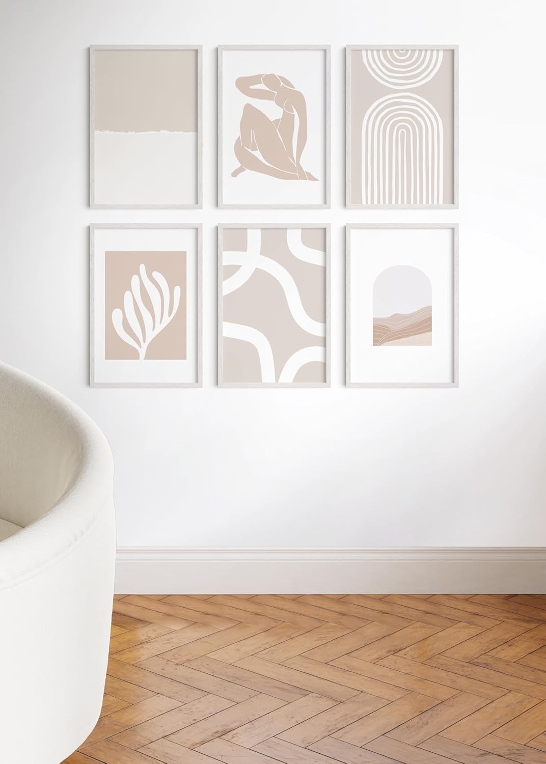 HAUS AND HUES Standalone White Oak Frame Set of 6-16x24
