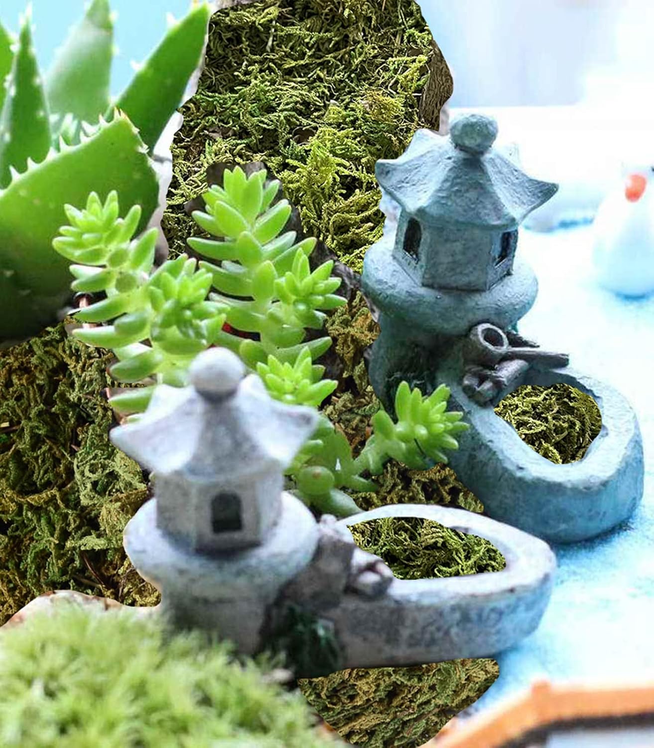 35 OZ Fake Moss for Potted Plants Artificial Moss for Fake Plants Faux Moss for Planters Decorative Moss for Craft and Home Decorโฆ