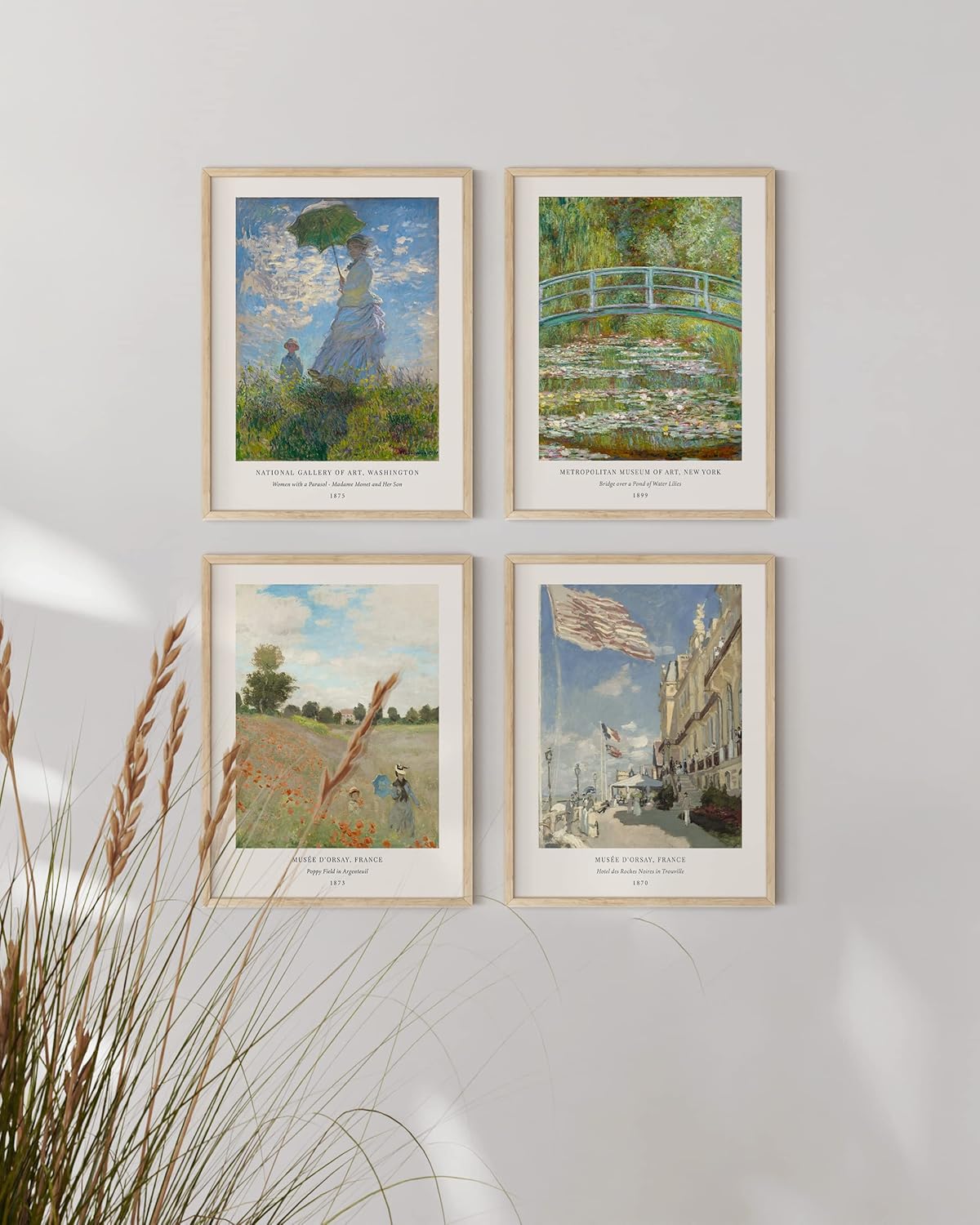 Haus and Hues 12x16 Natural Oak Wood Picture Frames Set of 15 - Premium Bulk Picture Frames 12x16 Bundle - Elegant Gallery Wall Frame Set for Posters, Art Display - Ideal for Wall Decor in Home &