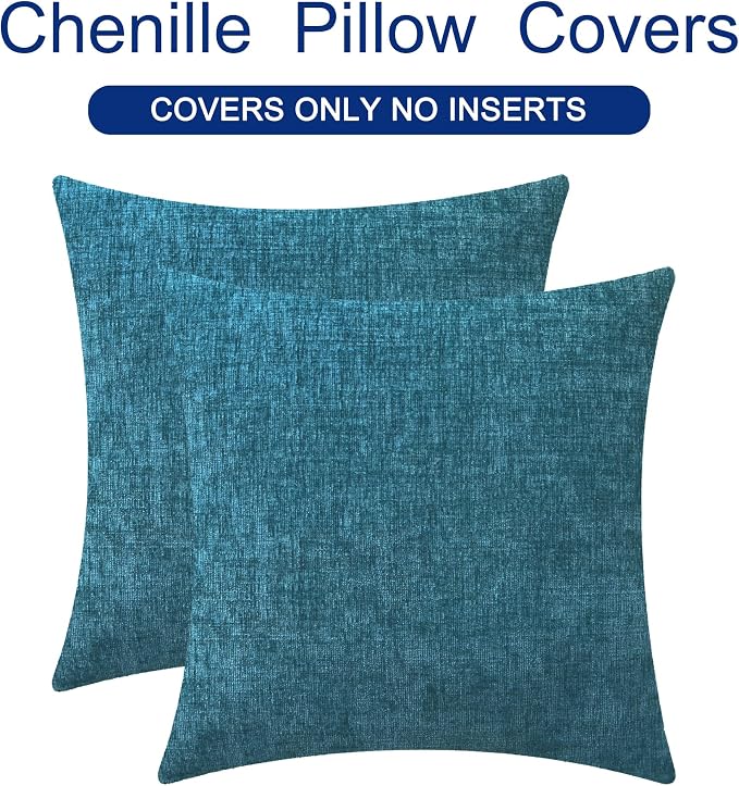 CaliTime Decorative Couch Throw Pillow Covers 26 X 26 Inches Ocean Blue | Pack - Image 6