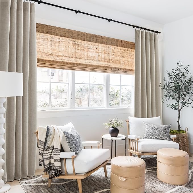 RYB HOME Linen Semi Sheer Curtains - Image 6