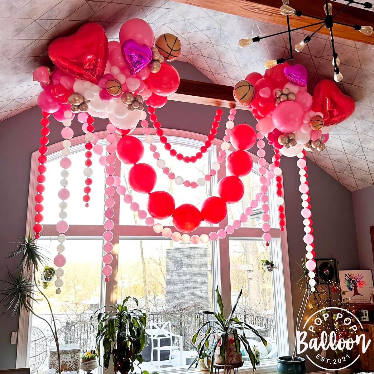 Pastel Pink Linking Balloons, 100PCS 6 Inch Small Baby Pink Link Balloons for Making Balloon Wall Heart Arch, Quick Linked Balloon for Girls Wedding Birthday Baby Shower Valentine's Party Decorations