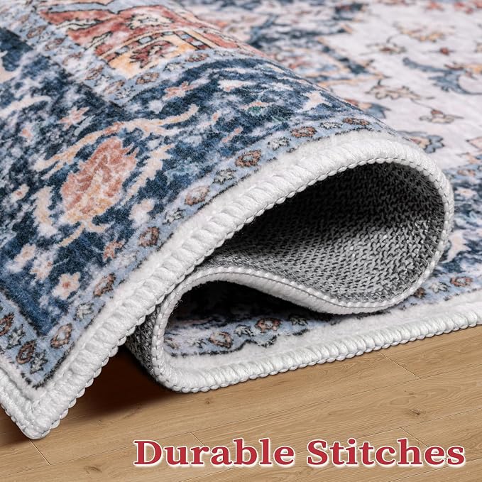 SERISSA 9x12 Washable Non Slip Boho Area Rug - Image 7