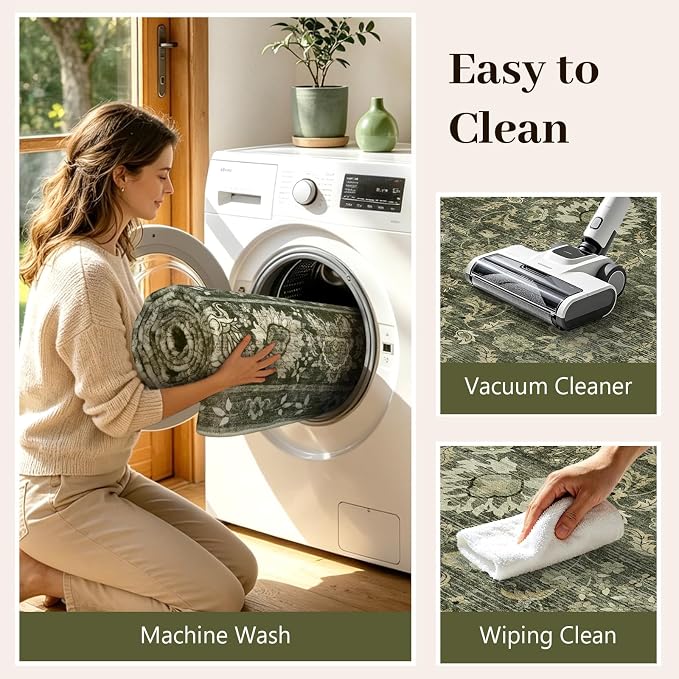 8x10 Ft Large Area Rugs for Living Room, Soft Non-Slip Machine Washable Rug - Image 8