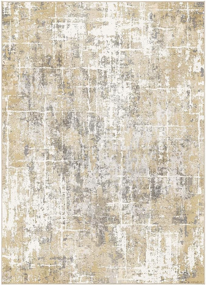 DMOYEST Area Rug Living Room Rugs 10x12 Washable Abstract Carpet | Neutral - Image 9