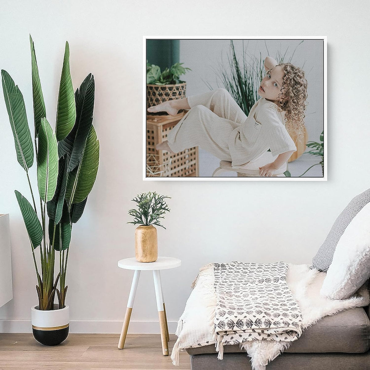 Personalized Custom Canvas Prints: Photo On Canvas (White, 24x36) Transform Your Photos into Stunning Framed Wall Art Digitally Printed Photo To Canvas Ideal for Home Decor, Gifts Keepsakes.
