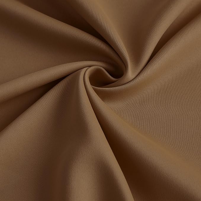 Cappuccino Brown Curtains 40x63 Inches Long 2 Panels Set, Pinch Pleated Thermal - Image 7