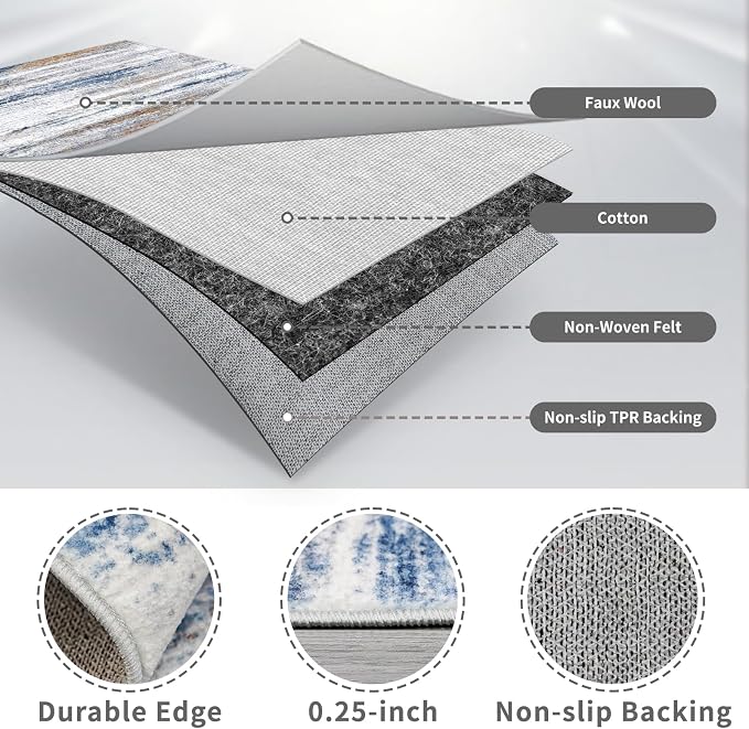 Washable Kitchen Runner Rug for Family: Easy-to-Clean Runners for Hallway - Image 7