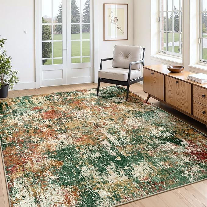 RELEANY Washable 5'x8' Abstract Area Rug - Image 9