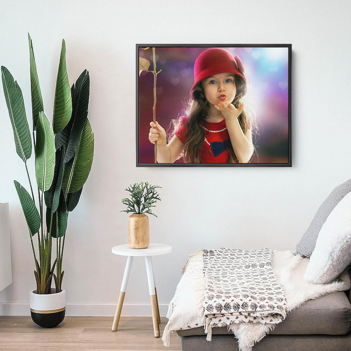 Personalized Custom Canvas Prints: Photo On Canvas (Black 20X24) Transform Your Photos into Stunning Framed Wall Art Digitally Printed Photo To Canvas Ideal for Home Decor, Gifts Keepsakes.