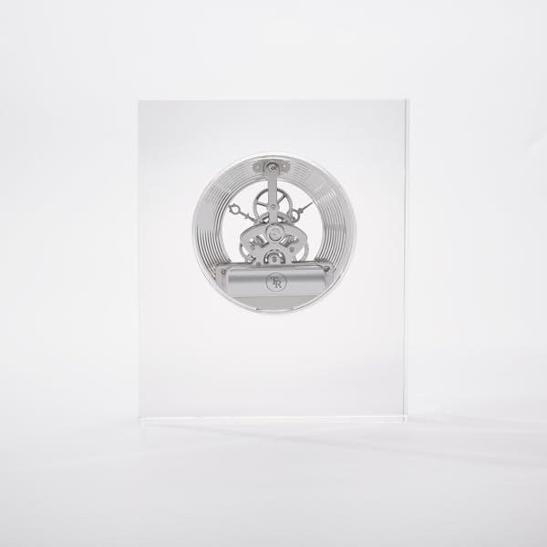 THINGS REMEMBERED Engraved Crystal Skeleton Desk Clock (Free Customization)
