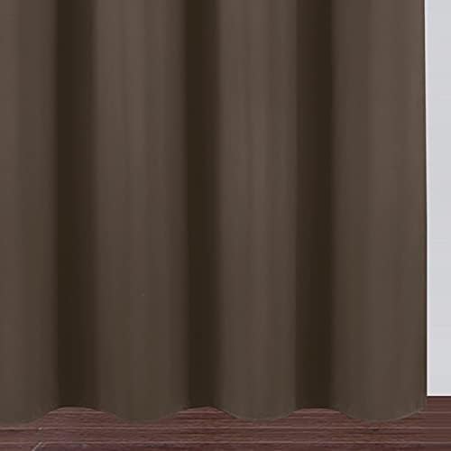 Chocolate Brown Blackout Curtains 42 x 63 Inch Length/Set of 2 Curtain - Image 8