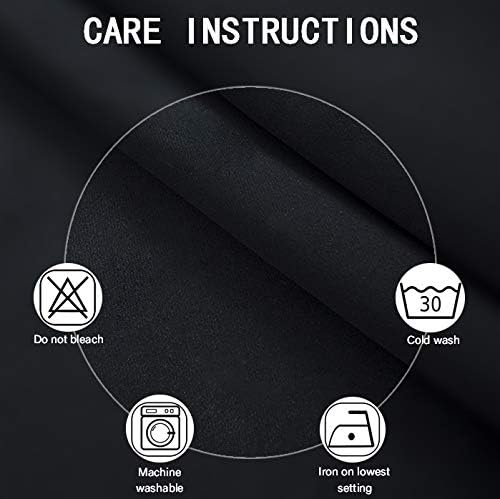 Black Blackout Curtains 66 x 63 Inch Length/Set of 2 Curtain Panels/Thermal - Image 4