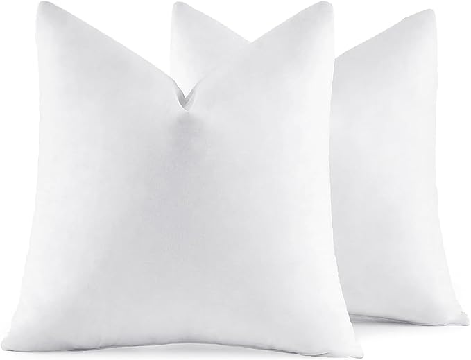MIULEE 16x16 Pillow Inserts, Double-Layer Down-Proof Cotton Cover, Decorative by MIULEE