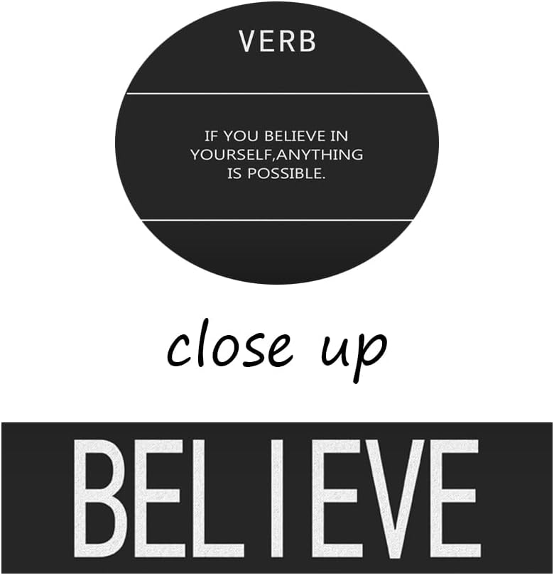 WYJDFART Inspirational Wall Art Office Decor Believe Verb Motivational Positive Posters Printed Modern Home Decor Canvas Painting Artwork Living Room Stretched and Framed Ready to Hang[12" W X 18" H]