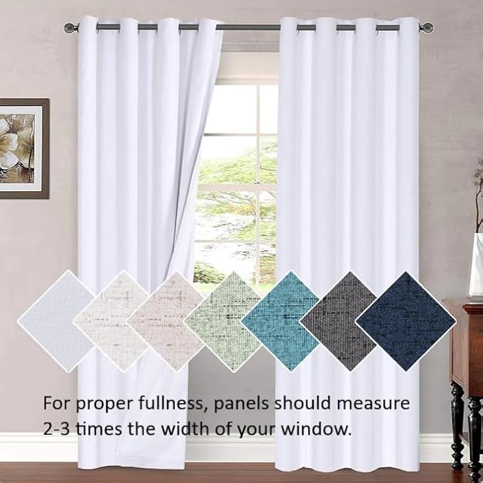 H.VERSAILTEX Patio White Curtains 100 x 96 Inches - Image 9