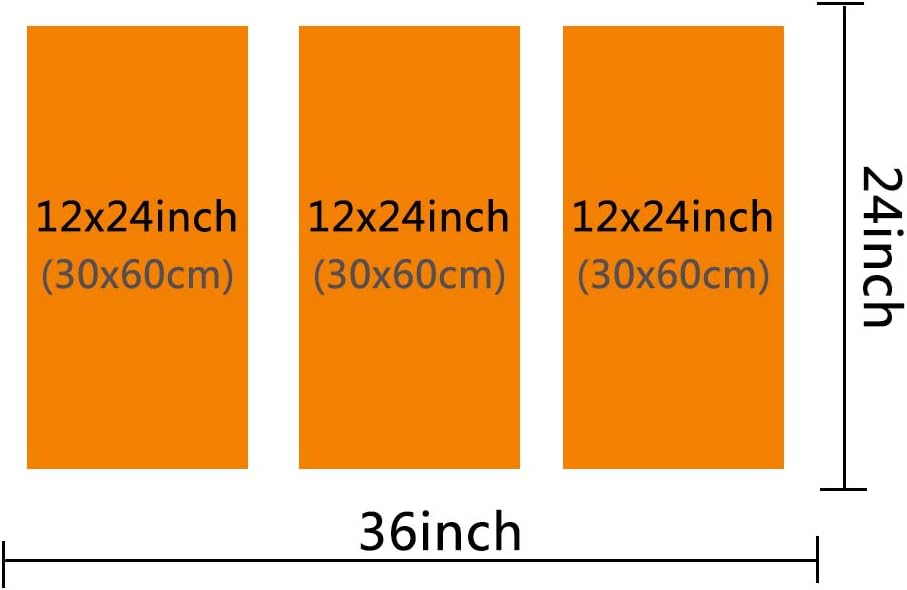 TUMOVO 3 Pieces F12 berlinetta Sport Car Canvas Giclee Print Painting Picture Wall Art Home Decor Gifts for Boy Room Ready to Hang - 12 x 24 inch x 3 Panels