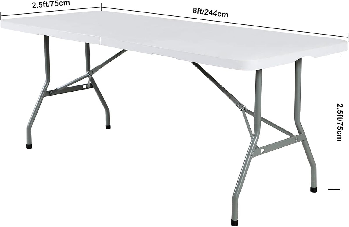 Spandex 8ft Waterproof Table Cover for Party,Wedding, Banquet, and Events(Black)