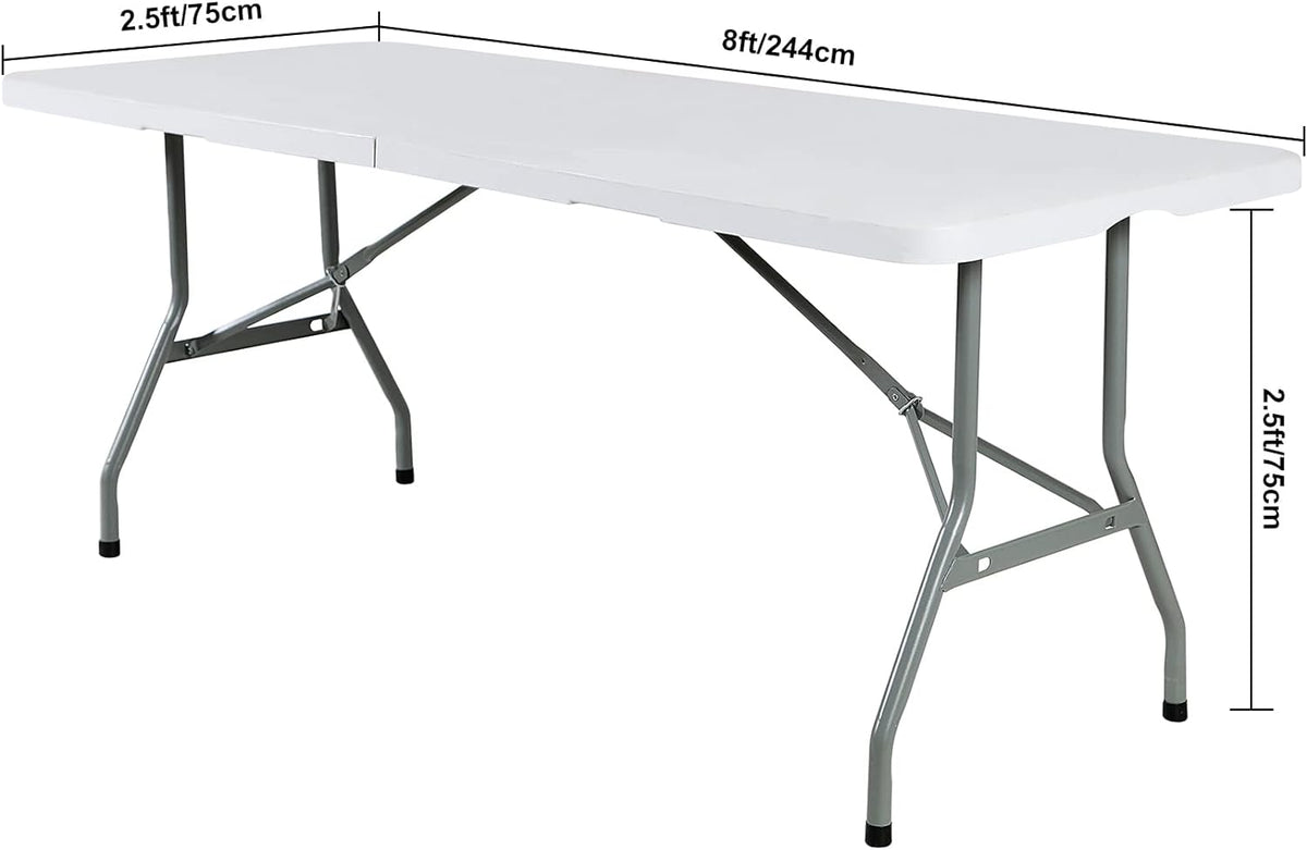 2Pack Spandex Waterproof Table Covers 8ft，Spandex 8ft Waterproof Table Cover for Party,Wedding, Banquet, and Events(Champagne)