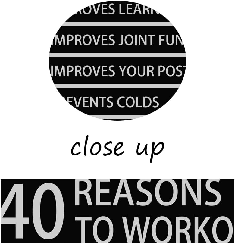 40 Reasons to Workout Motivational Posters Inspirational Wall Art Picture Printed Stretched and Framed for Office Wall Art Modern Home Decor Canvas Painting Artwork Ready to Hang [12''W x 18''H]