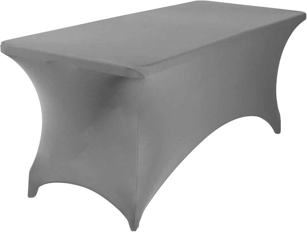 Spandex 6ft Waterproof Table Cover for Party,Wedding, Banquet, and Events(Gary)