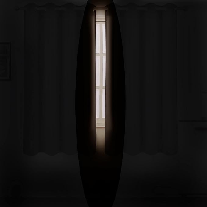 Chocolate Brown Blackout Curtains 42 x 63 Inch Length/Set of 2 Curtain - Image 3