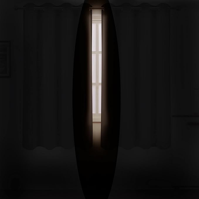 Chocolate Brown Thermal Blackout Curtains/38 x 63 Inch/Set of 2 Panels Room - Image 3