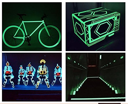 Glow in The Dark Tape - 65 FT X 0.5 Inch Luminous Photoluminescent/Luminescent Emergency Roll Safety Egress Markers Stairs, Walls, Steps, Exit Sign. Glowing Pro Theatre Stage Floor (65 ft X 0.5 inch)