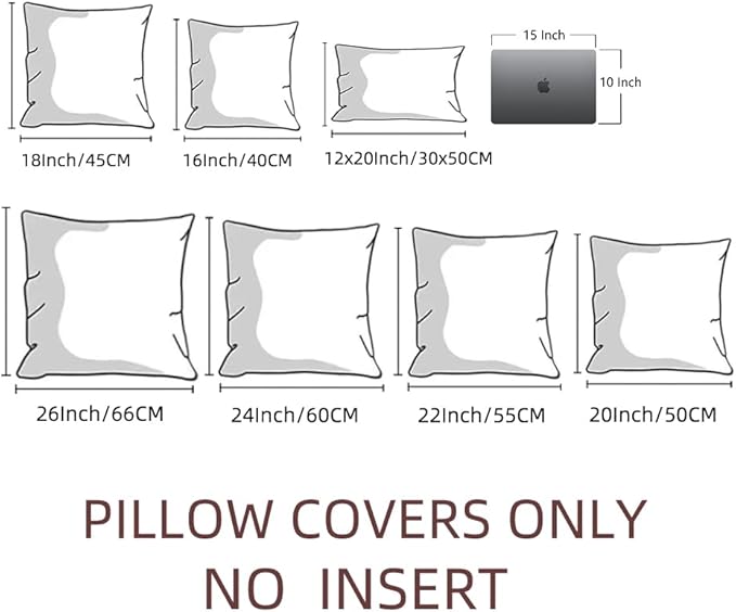 Fancy Homi 2 Packs Rust Euro Decorative Throw Pillow Covers 26x26 Inch - Image 6