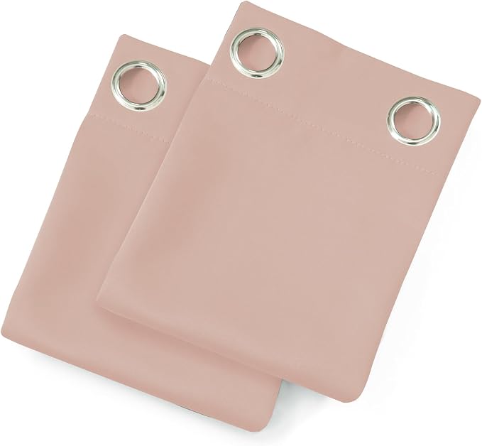 Blush Thermal Blackout Curtains/42 x 95 Inch/Set of 2 Panels Room Darkening - Image 9