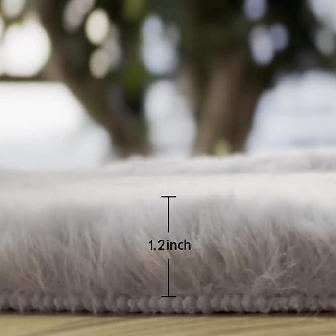 ORINOVA Faux Fuzzy Washable Fur Area Rugs - Image 2