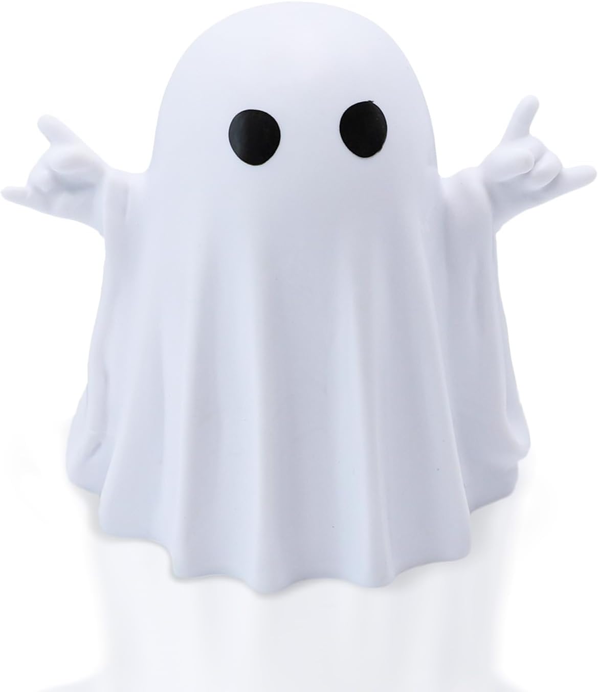 Halloween Ghost Figurine Halloween Desk Ornaments Funny Gestures Spooky Ghost Statue Cartoon Cute Mini Resin Spooky Ornaments for Holiday Home and Office Decorations