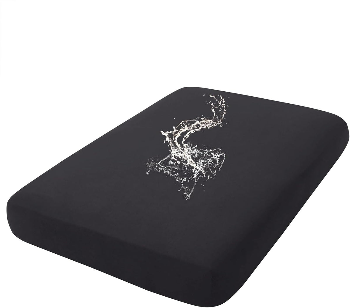 hyha Waterproof Couch Cushion Covers, Stretch Sofa Couch Seat Slipcover for Dog Washable, Non-Slip Waterproof Outdoor Cushion Covers for Patio Furniture Replacement (1 Piece for Medium, Black)