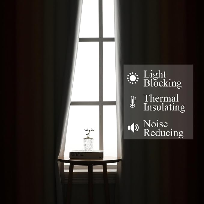 Burnt Orange and Greyish White Ombre Blackout Curtains 52Wx84L Inch Long | - Image 3